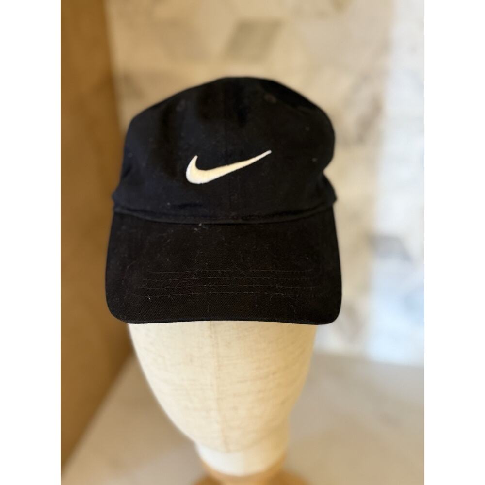 Nike Hat Cap Strap Back Youth Infant Black Swoosh Embroidered 100% Cotton